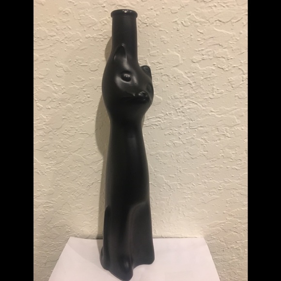 BLACK CAT Glass Bottle / Vase 500ml 13" Germany